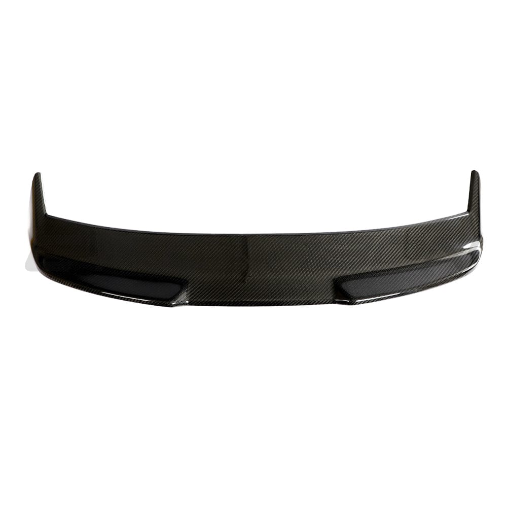 BMW M3 G81 carbon fiber spoiler by CT Carbon, V2 design, mounted on 3 Series car with sleek, aerodynamic style.