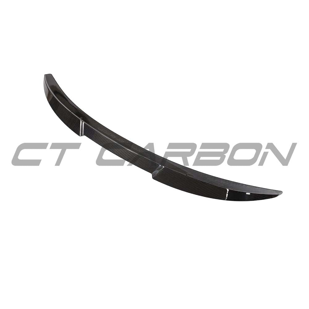 BMW M3 G80 G20 carbon fibre spoiler by CT Design, showcasing the sleek, aerodynamic spoiler on a 2018+ BMW 3 Series.