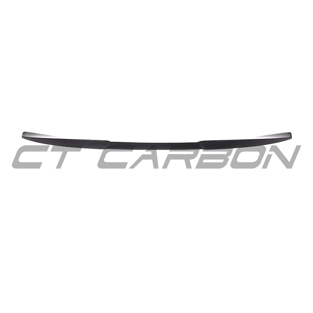 BMW M3 G80 G20 carbon fiber spoiler by CT Design, featuring sleek aerodynamic design and carbon fiber finish.