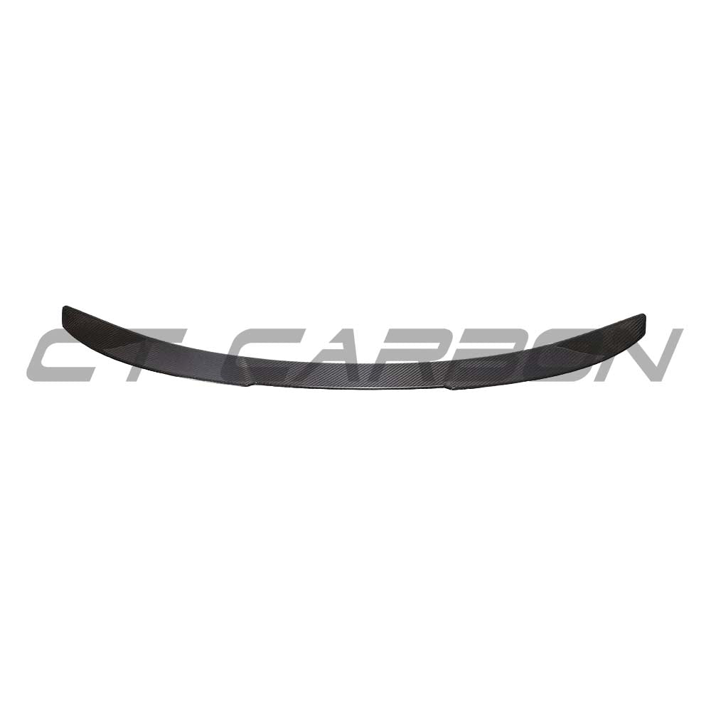 BMW M3 G80 G20 carbon fibre spoiler by CT Design, showcasing sleek aerodynamic design on a sporty vehicle.