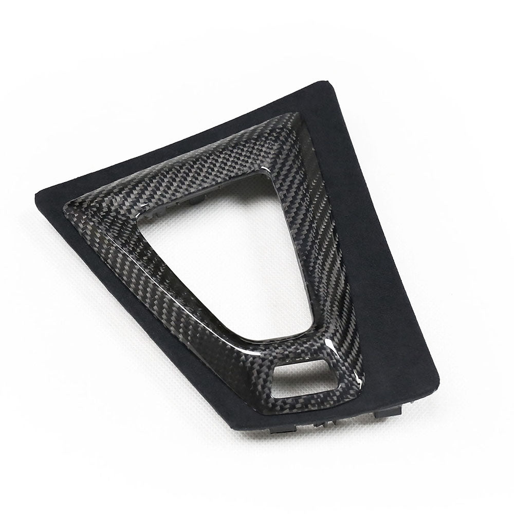 BMW M3 M4 F80 F82 F83 F87 ALCANTARA and carbon shifter surround, LHD, interior accessories by CT Carbon.