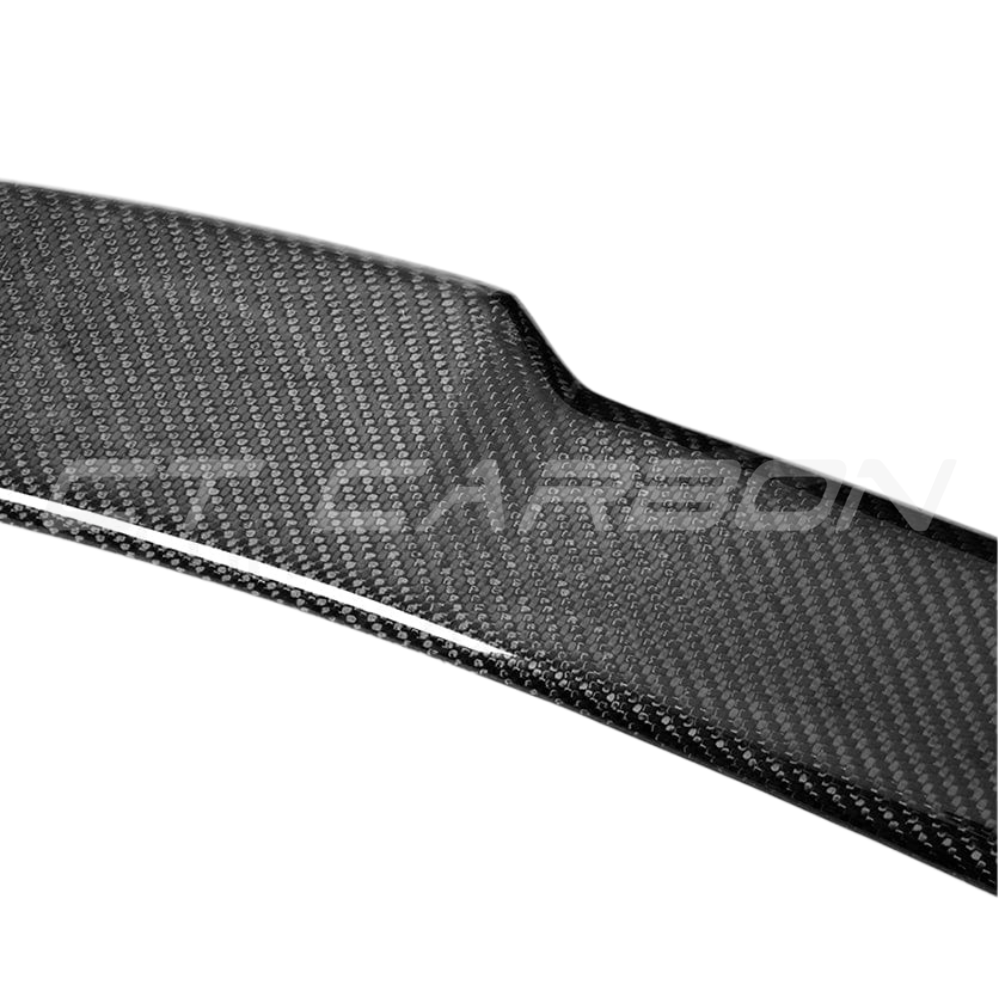 BMW M4 F82 carbon fibre spoiler in CS style, designed by CT Carbon, showcasing sleek, lightweight aerodynamic enhancement for the vehicle.