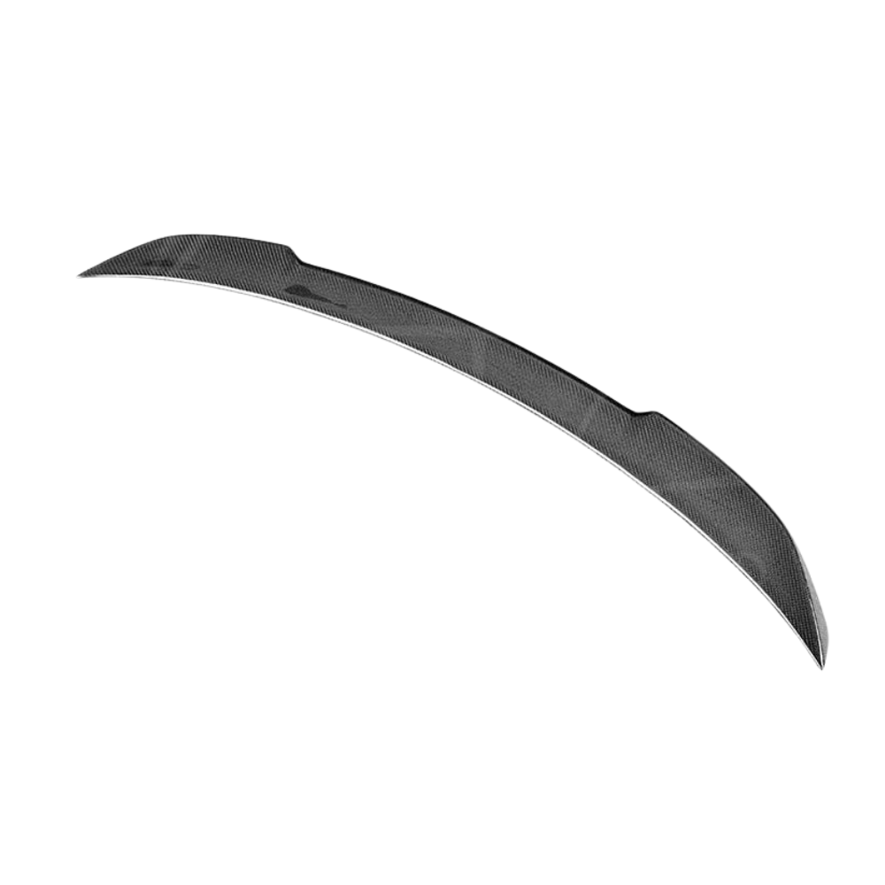BMW M4 F82 carbon fibre spoiler in CS style by CT Carbon, showcasing the sleek, aerodynamic design on the car's rear.