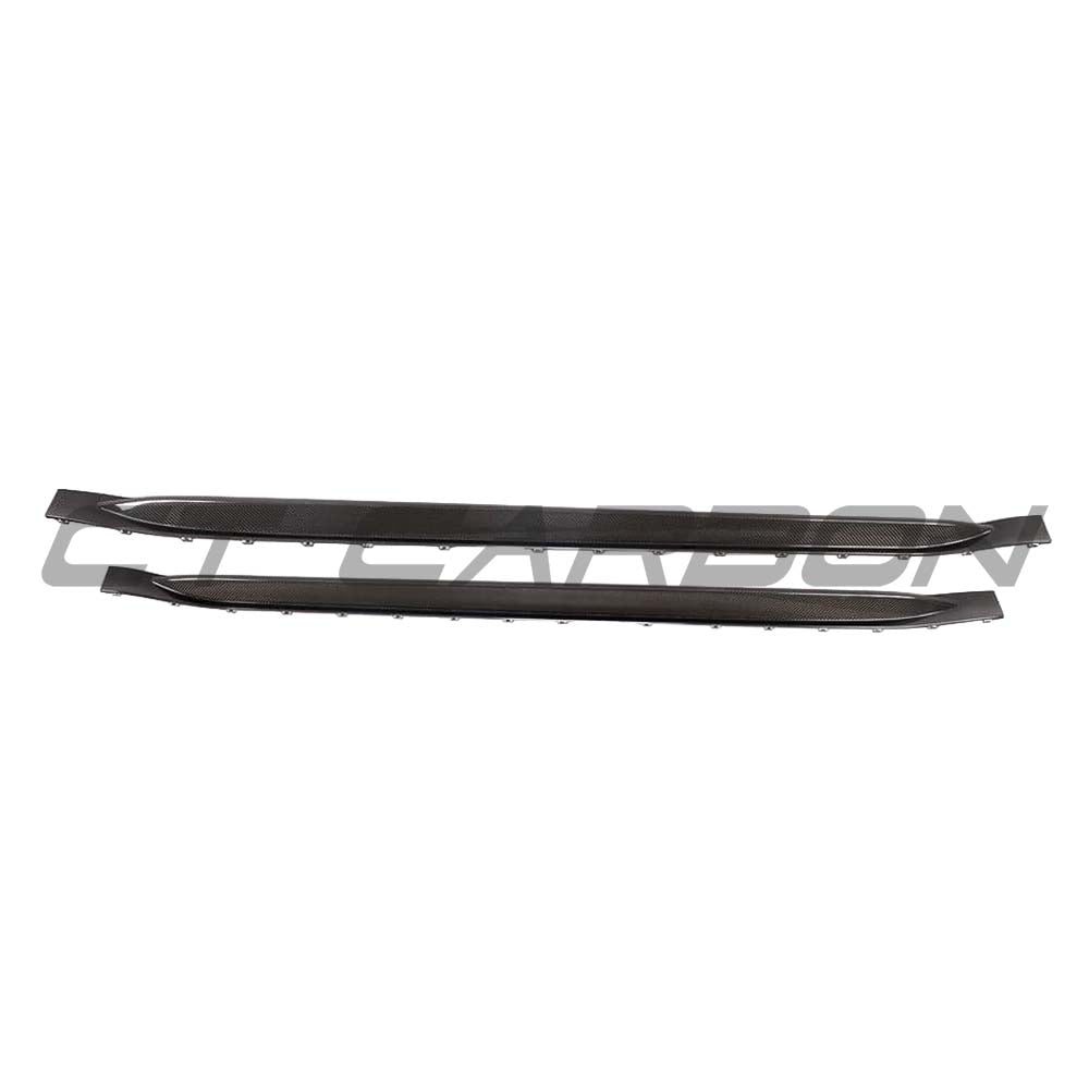 BMW G82 M4 full carbon fibre kit by CT Design, featuring side skirt replacements with sleek, matte carbon fibre finish.