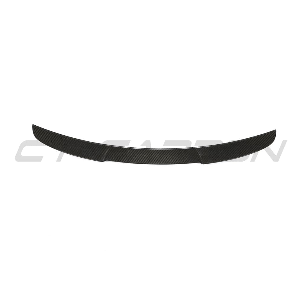BMW M4 G82 G22 carbon fibre spoiler by CT Carbon, showcasing a sleek, aerodynamic M4-style spoiler on a sports car.