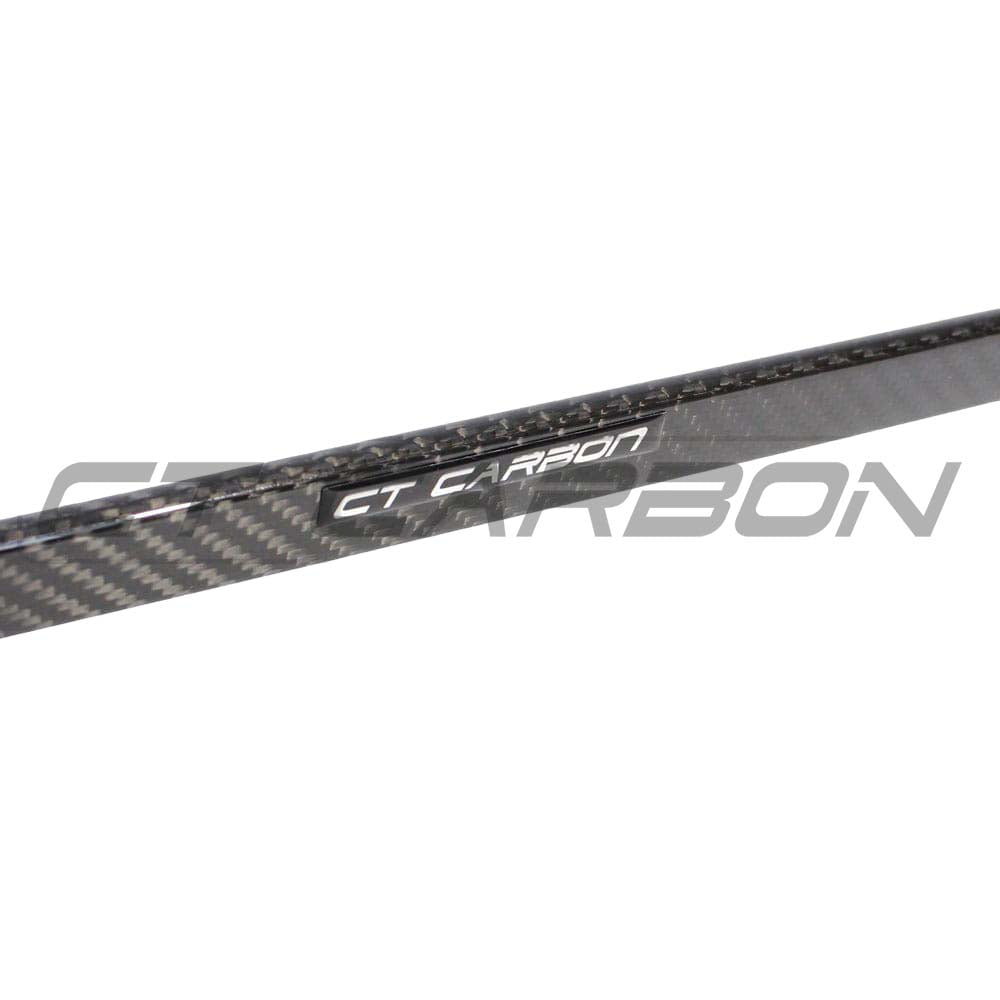 BMW G22 4 Series carbon fiber kit by CT Carbon, featuring V6 spoiler in black with detailed carbon fiber weave.