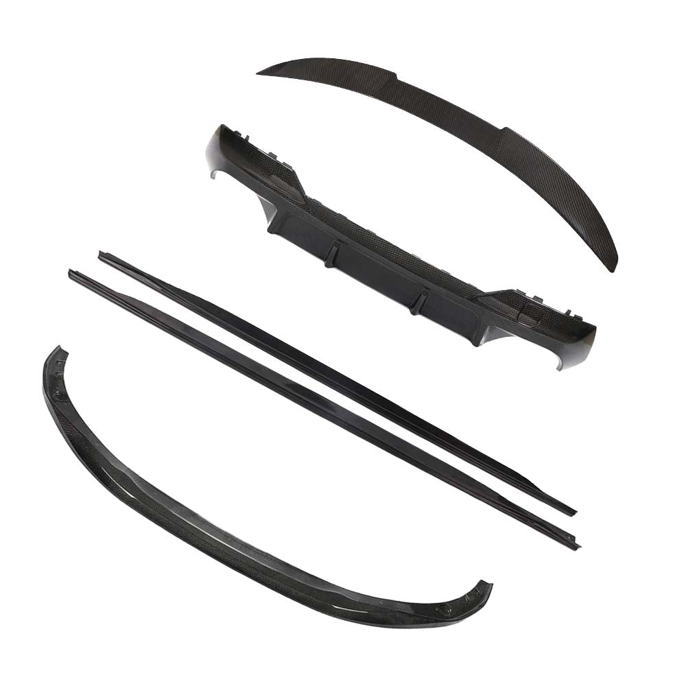 BMW G22 4 Series 2020+ CT Carbon V10 carbon fibre kit with spoiler, showcasing lightweight, aerodynamic carbon fibre components.