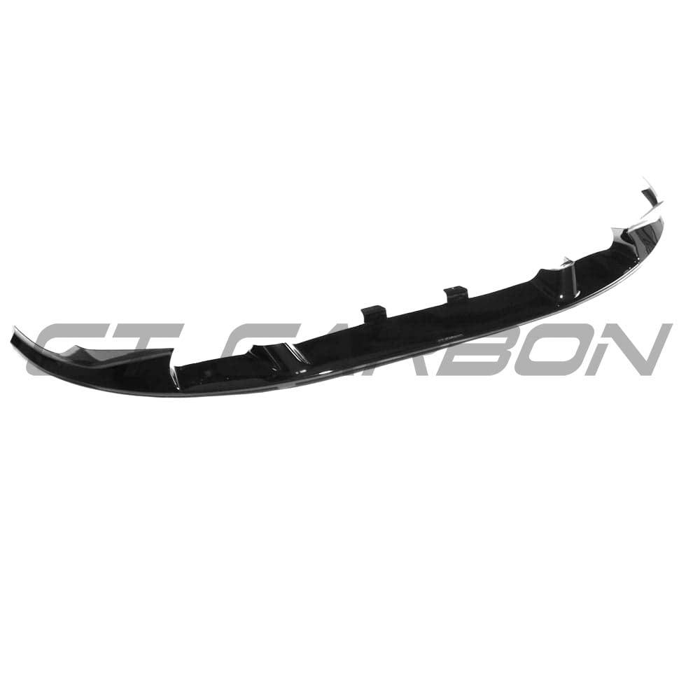 BMW X3M/X4M F97/F98 2018-2021 CT Carbon Gloss Black Splitter, front bumper accessory with a sleek, 3D-style finish.