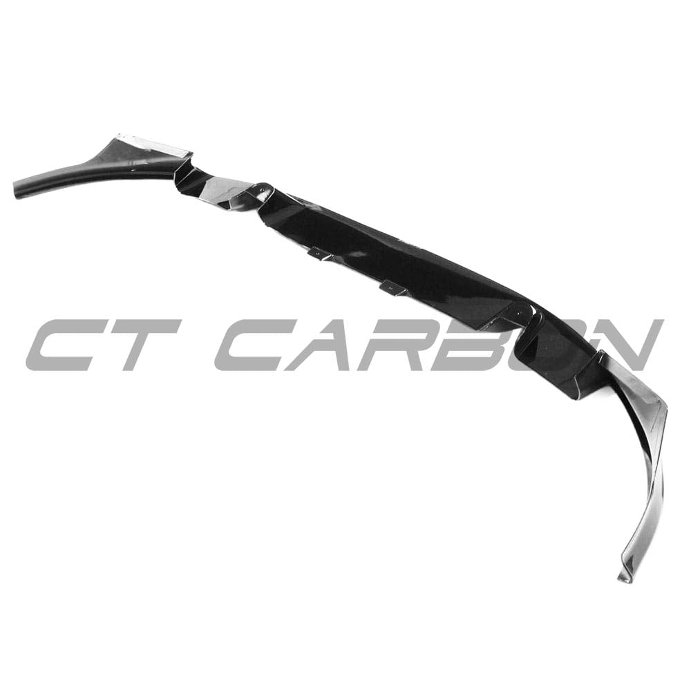 BMW X3M/X4M F97/F98 2018-2021 CT Carbon gloss black splitter, 3D style, enhances front aerodynamic performance.