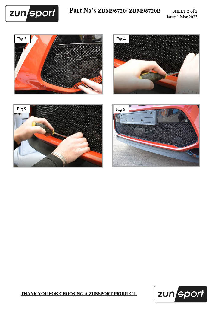 BMW X6 M Competition front grille set by ZunSport, stainless steel sports grille for enhanced style and performance.