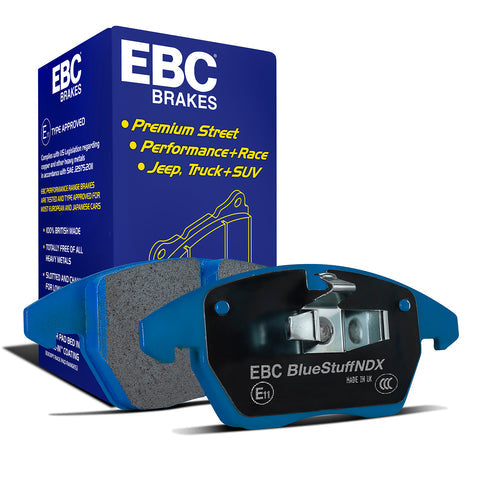 EBC Rear Bluestuff NDX Trackday Brake Pads for Porsche 911 GT3, 718 GT4, 981 GT4 in a large box, high-performance brake components.