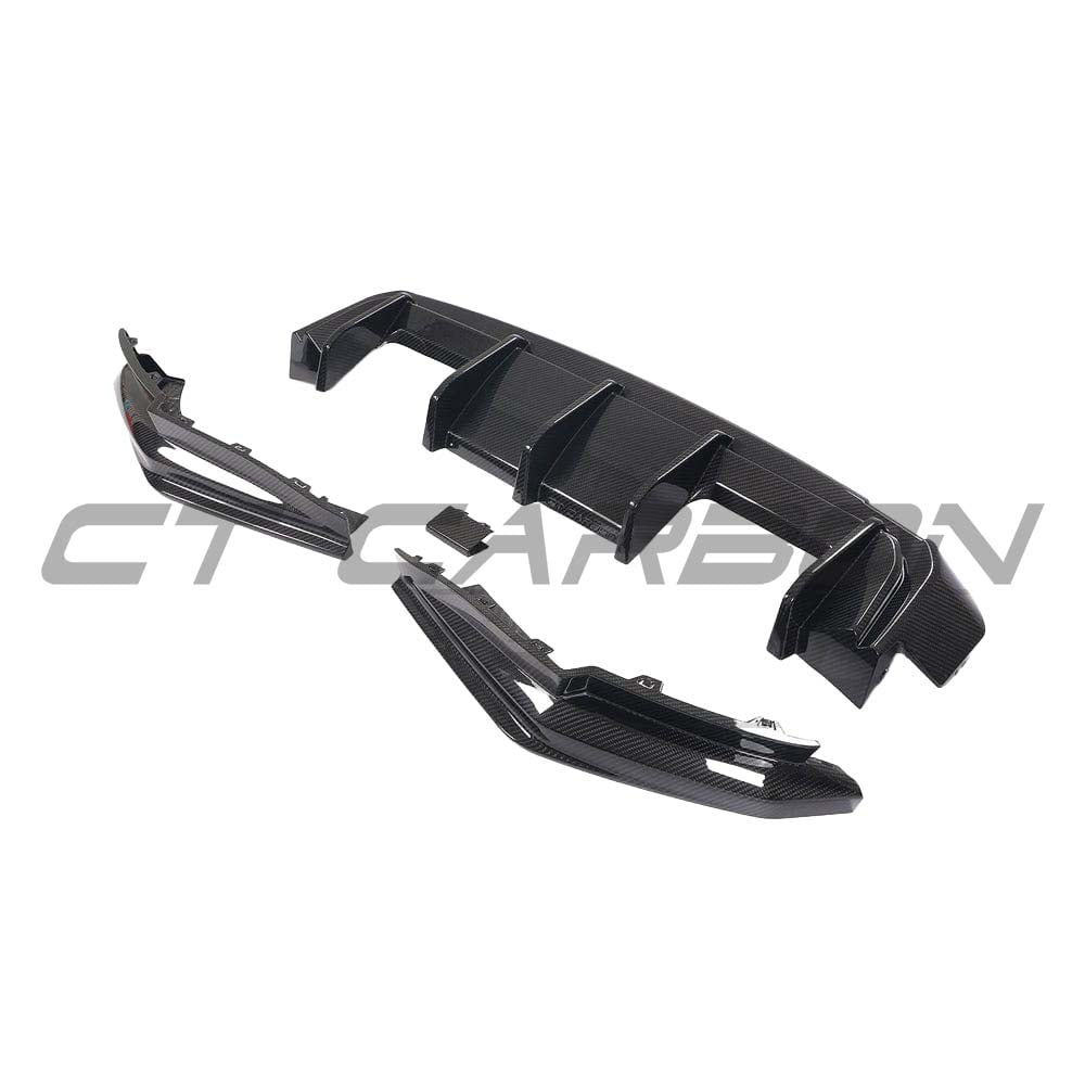 BMW G80 M3 full carbon fibre kit by CT Carbon, featuring V10 style components on a sleek car.