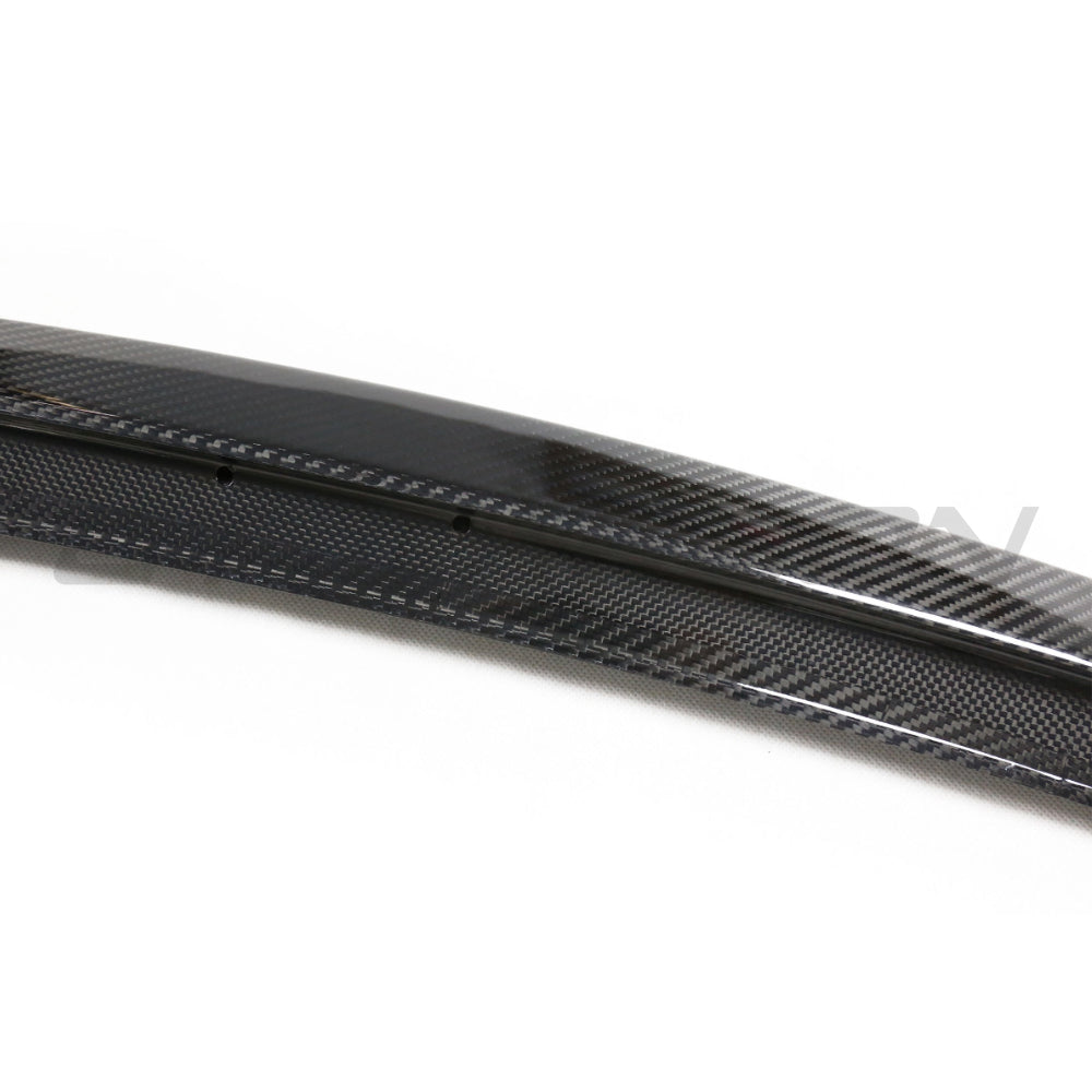 BMW 8 Series and M8 G16/F93 carbon fibre spoiler by CT Carbon, sleek aerodynamic design for sporty look.