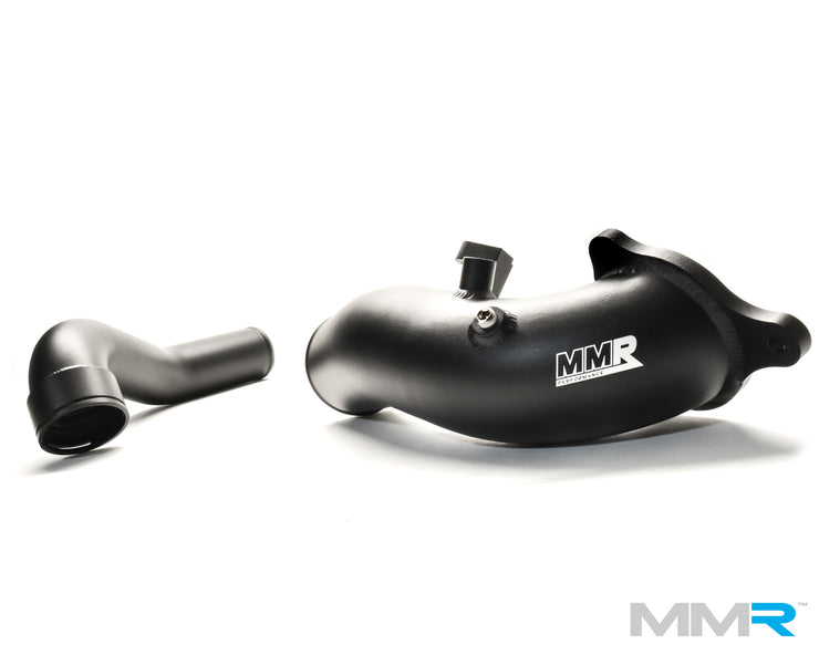 MMX Performance BMW B58 chargepipe kit with hoses, designed for M140i, M240i, 340i, and 440i models.