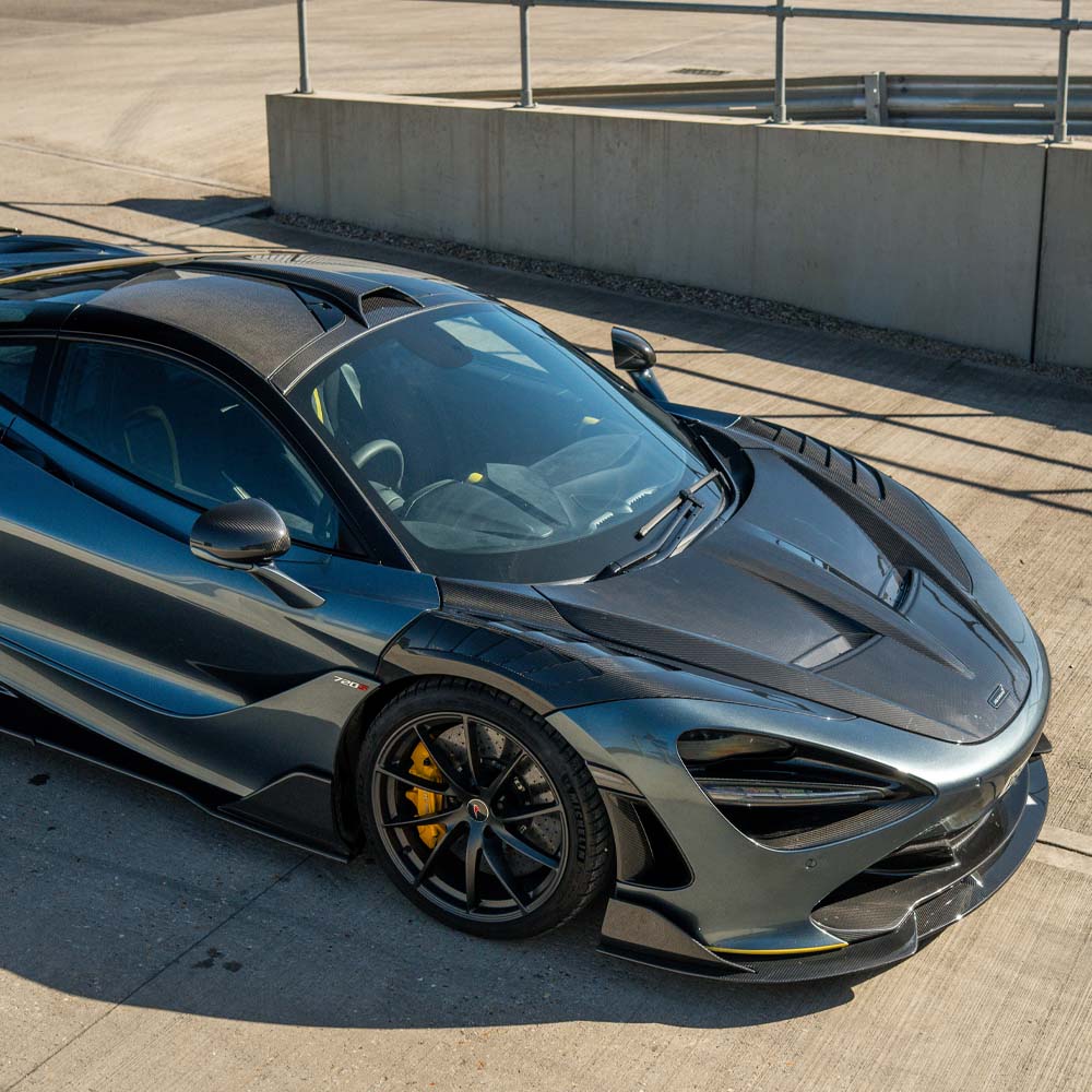 MCLAREN 720S Ultimate Kit by CT Carbon showing assembled exterior components and carbon fiber accents.