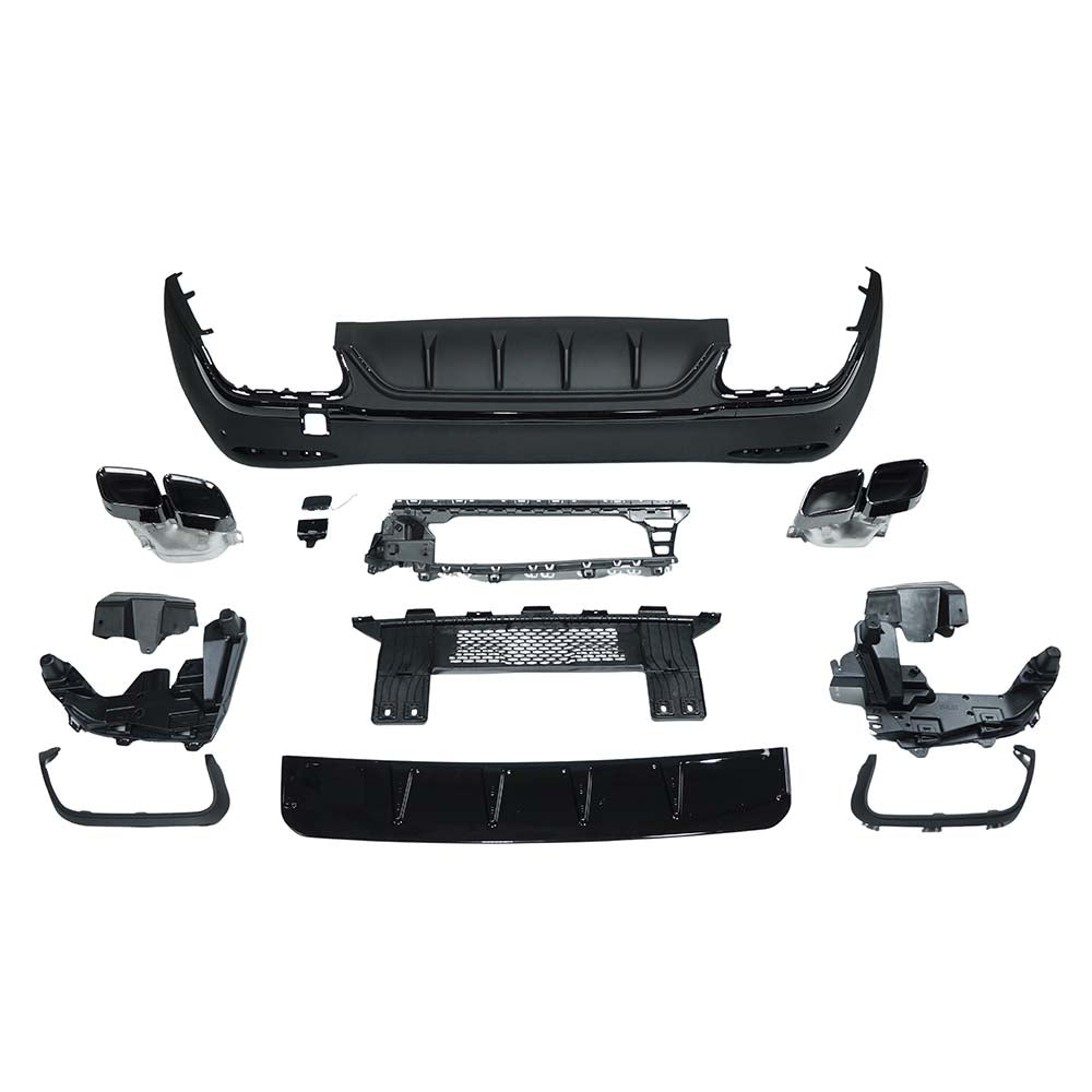 CT Carbon Mercedes X254 GLC 2023+ rear diffuser with integrated tips, showcasing sleek design and high-quality finish.