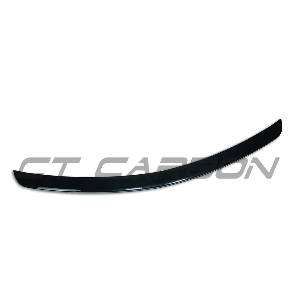CT Carbon Mercedes C-Class W205 C63 Saloon spoiler V2, black carbon fiber aerodynamic rear accessory for 2014-2021.