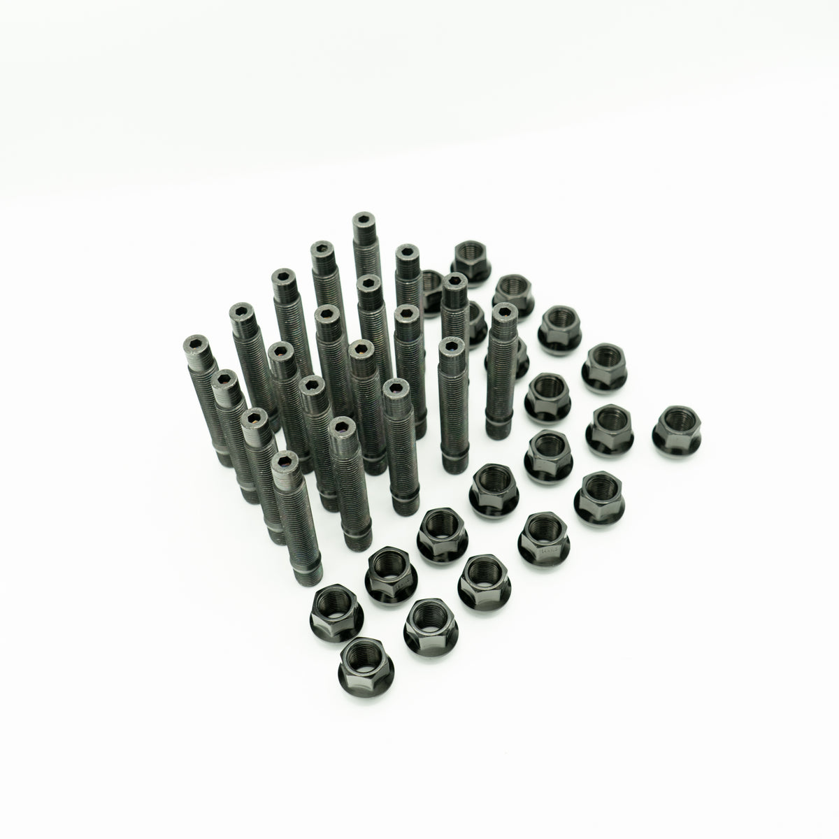 Bimecc VAG wheel stud and nut conversion kit with new studs and nuts for vehicle wheel upgrade, shown in DSC1920.jpg