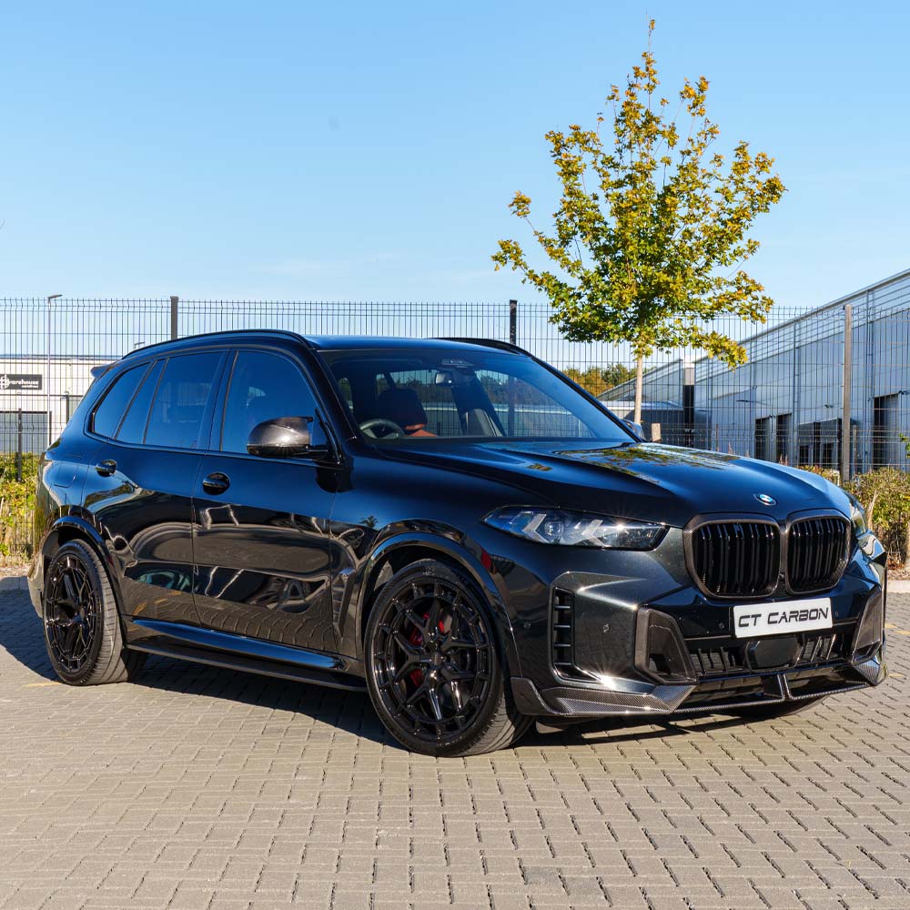 BMW G05 X5 LCI 2023 full carbon fibre kit by CT Carbon, showing detailed carbon fibre panels and components.