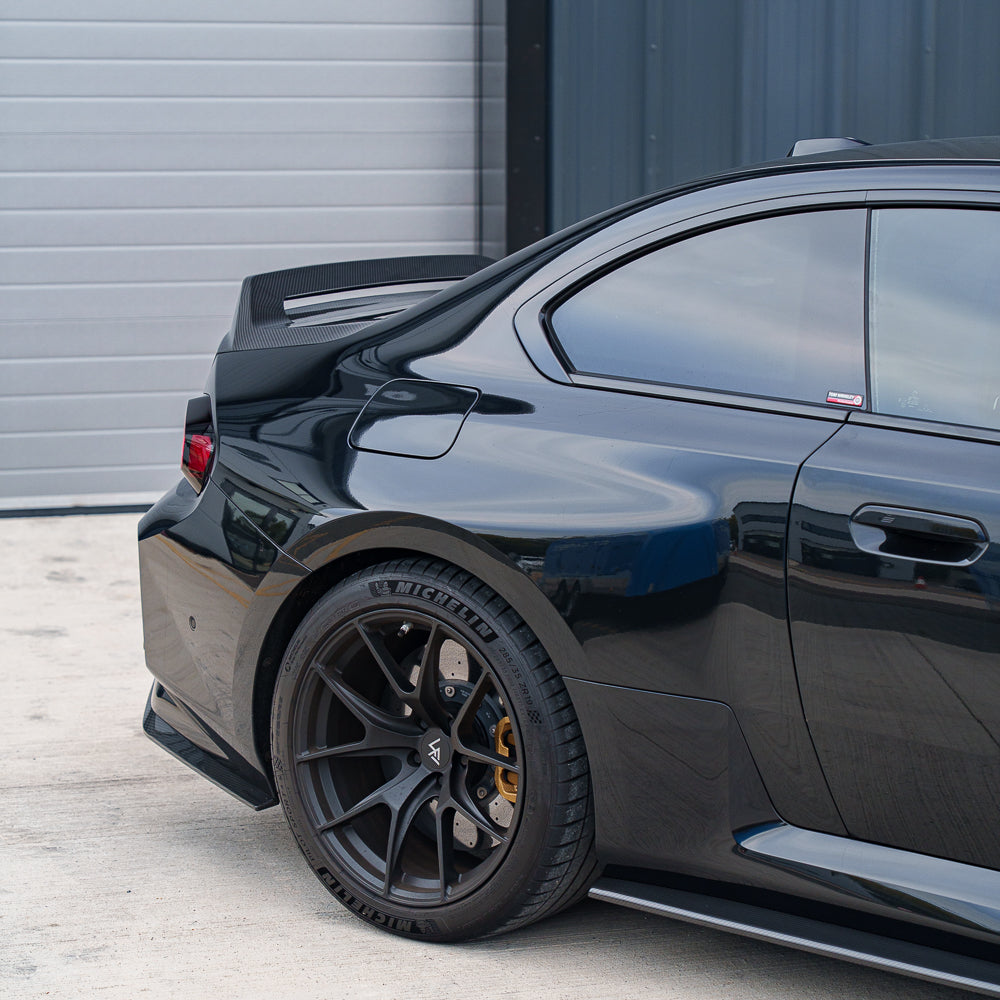 BMW G42 2 Series and G87 M2 carbon fiber trunk/bootlid by CT Carbon, showing sleek, lightweight design with precise fit and finish.