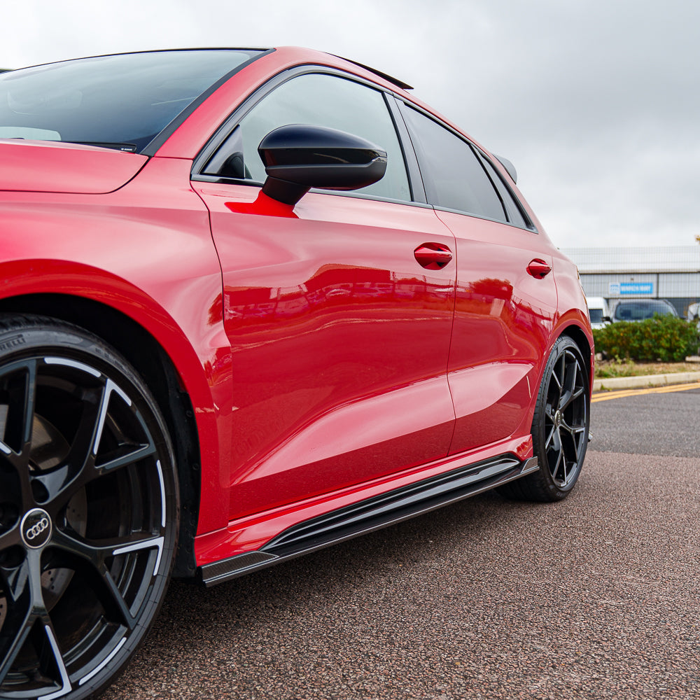 Full view of the CT Carbon RS3 8Y Sportback full carbon fibre kit on a 2022-2024 Audi RS3 8Y model.