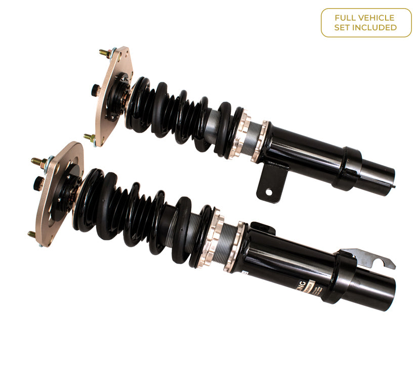 BC Racing coilovers for Toyota Previa ANH20W suspension, showing adjustable shock absorbers and mounting hardware.