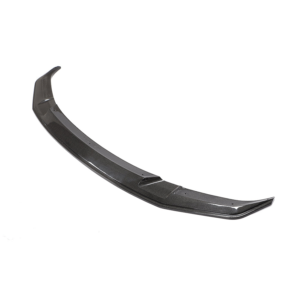 Carbon GTS front splitter for BMW M2 Competition by 72Design, showing the sleek aerodynamic design and mounting details.
