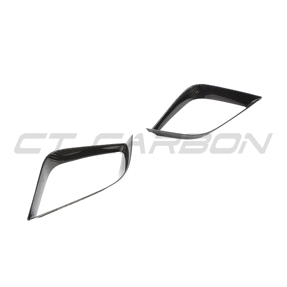 CT Carbon Porsche 911 991.2 GTS 2017-2019 carbon fibre bumper trim accessory showing close-up of sleek, textured finish.