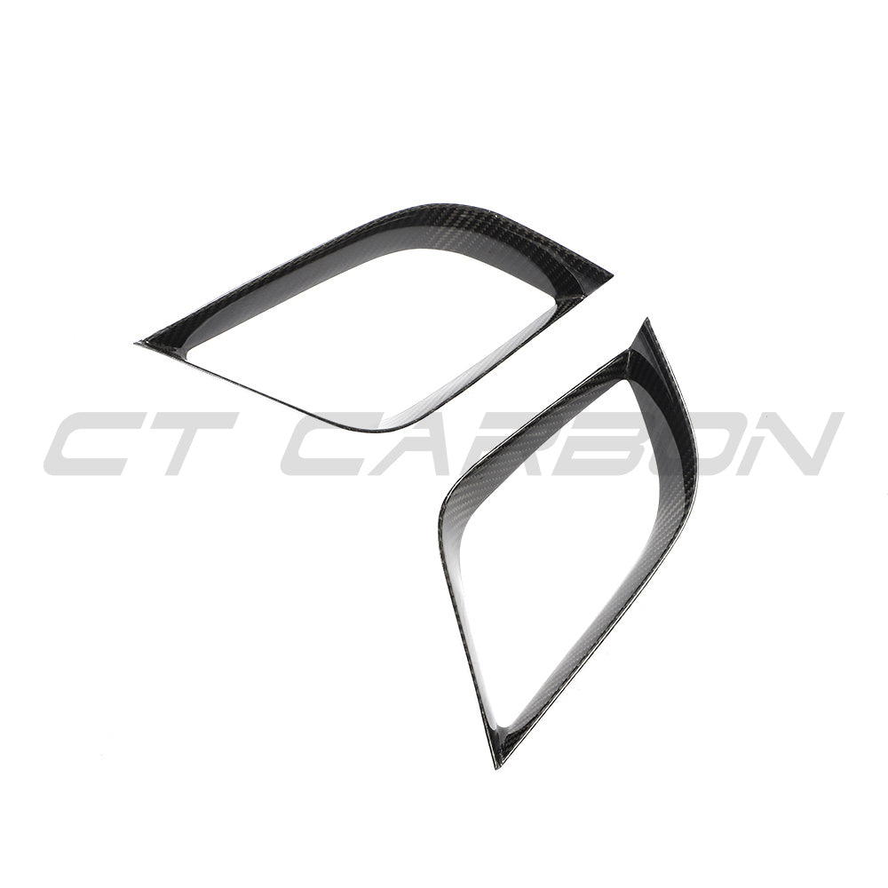 CT Carbon Porsche 911 991.2 GTS 2017-2019 carbon fiber bumper trim accessory showing close-up of sleek, textured finish.