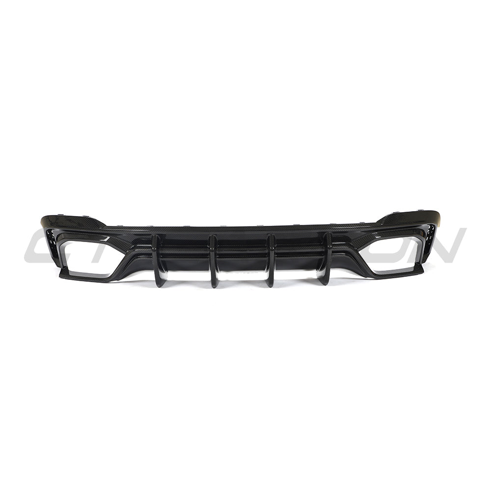 BMW G22 4 Series carbon fibre kit by CT Carbon, featuring aerodynamic parts and sleek carbon fibre finish for sporty style.