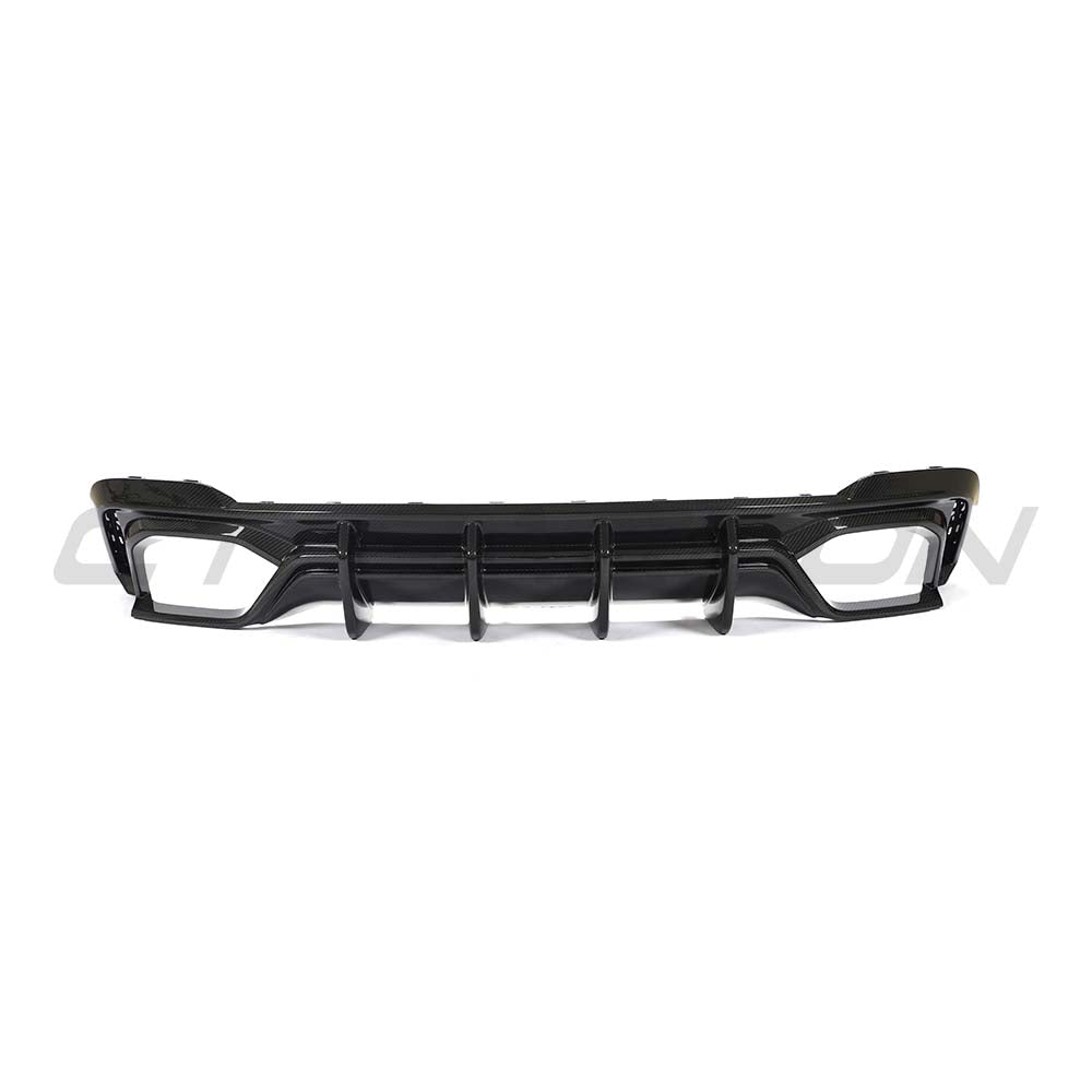 Audi RS6 C8 full carbon fibre kit by CT Carbon, showing detailed carbon fibre components on the car's exterior.