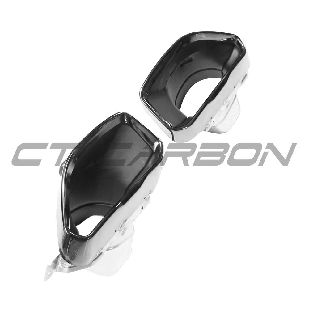 BMW G22/G23 4 Series 2020-2024 CT Carbon gloss black diffuser with tips, pre-LCI model, showcasing sleek rear aerodynamic design.