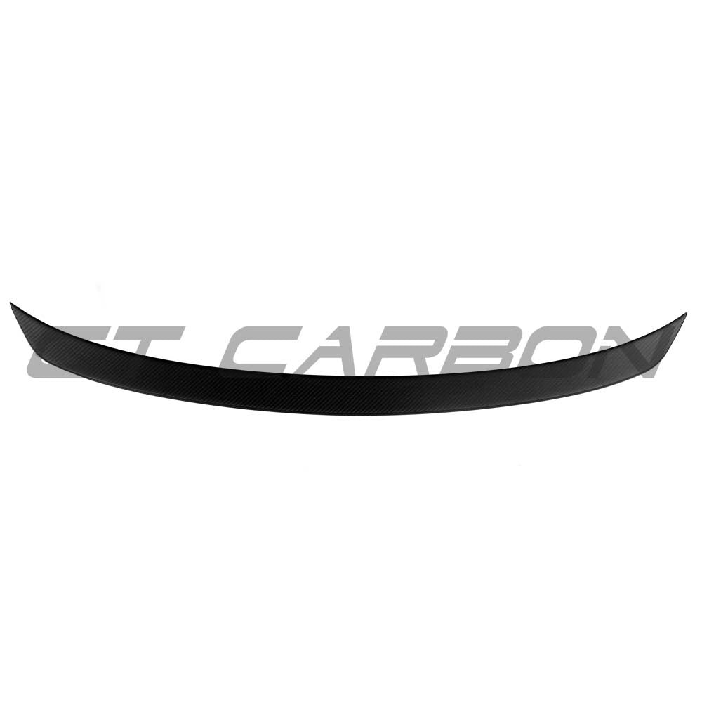 CT Carbon dry carbon fiber matte trunk spoiler for Audi A6/S6/RS6 C8 Avant 2019+ with sleek aerodynamic design.