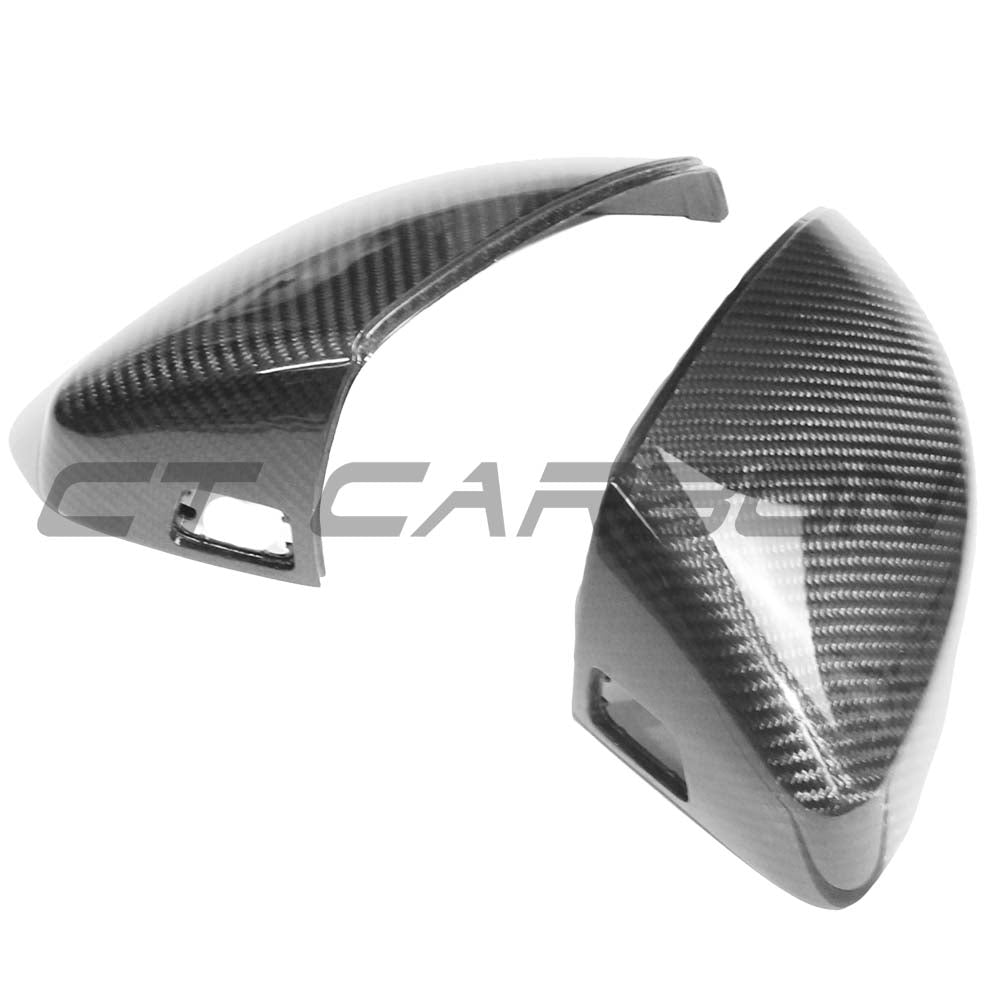 CT Carbon Audi A3 S3 RS3 8V carbon fiber mirror accessories with lane assist, featuring sleek, high-quality design.