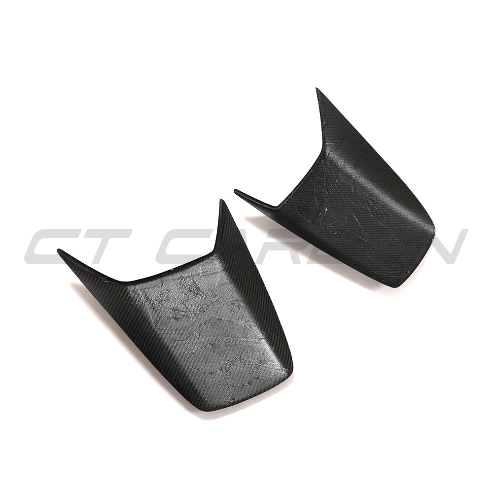 CT Carbon Porsche 911 991.2 GT3 2017-2021 carbon fibre rear scoop covers accessory, showcasing sleek textured carbon fibre finish.