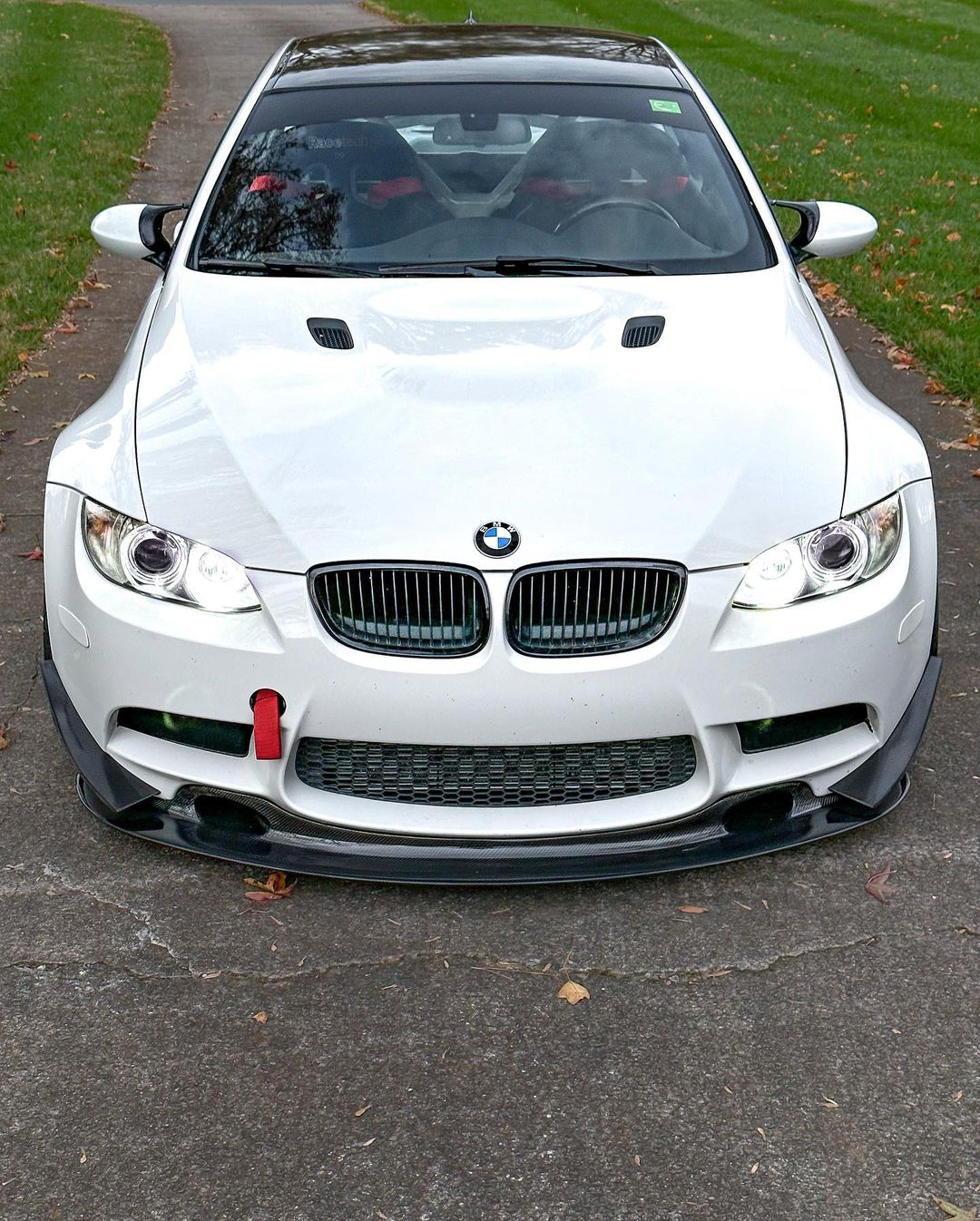 Ridgeline Motorsport E9X M3 GT4 V1 front splitter spoiler, aerodynamic component for enhanced vehicle performance and style.