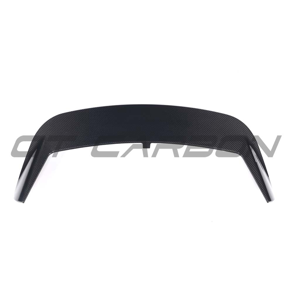 Carbon fiber spoiler for Audi A3/S3/RS3 8Y Sportback by CT Design V3, showcasing its sleek aerodynamic design.