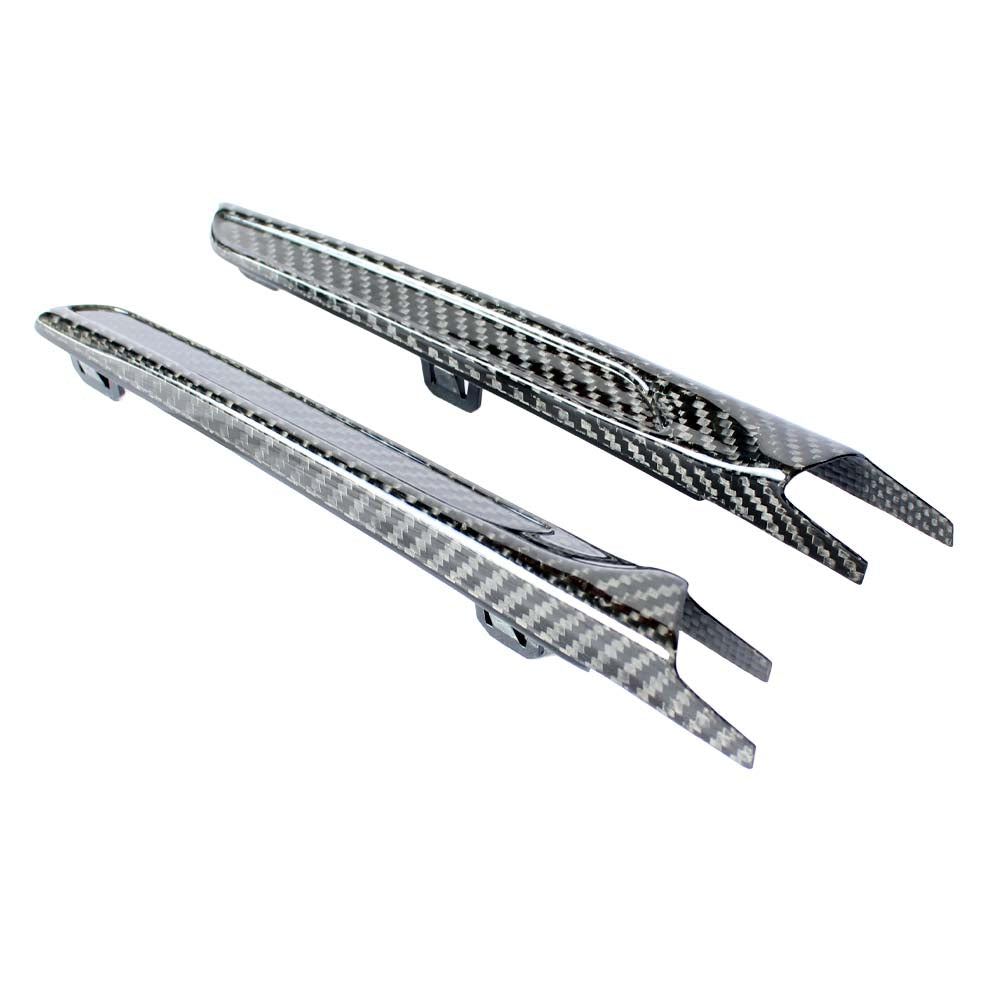 BMW M3/M4 F80/F82/F83 carbon fiber side vents accessory by CT Carbon, shown on a sleek sports car.