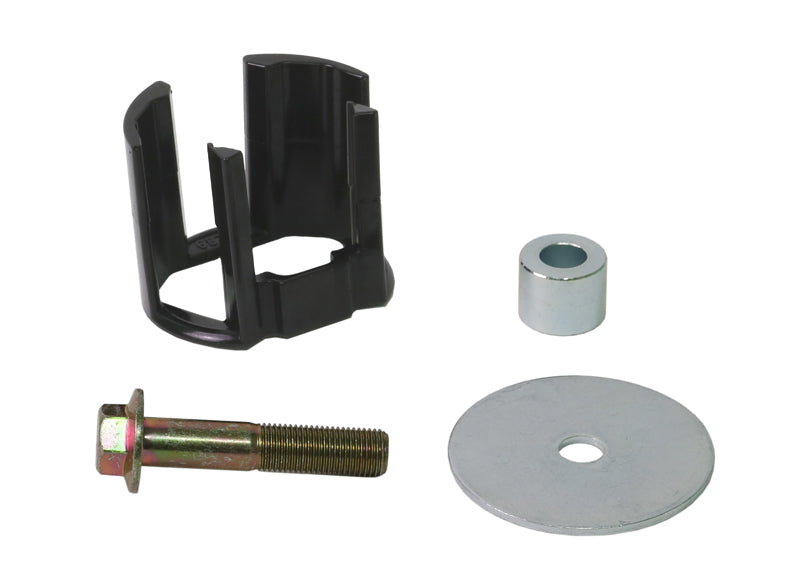 Whiteline engine torque arm bushing for Audi A3 S3 Mk3 and VW Golf Mk7, showing the durable rubber and metal construction.