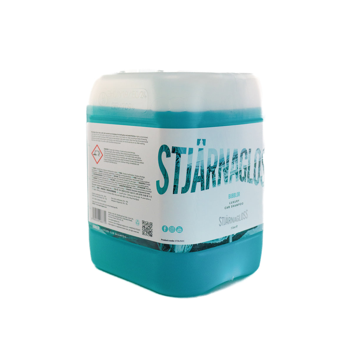 StjarnaGloss Bubblor-pH-Neutral Car Shampoo bottle with label, designed for gentle, pH-neutral cleaning of vehicles.