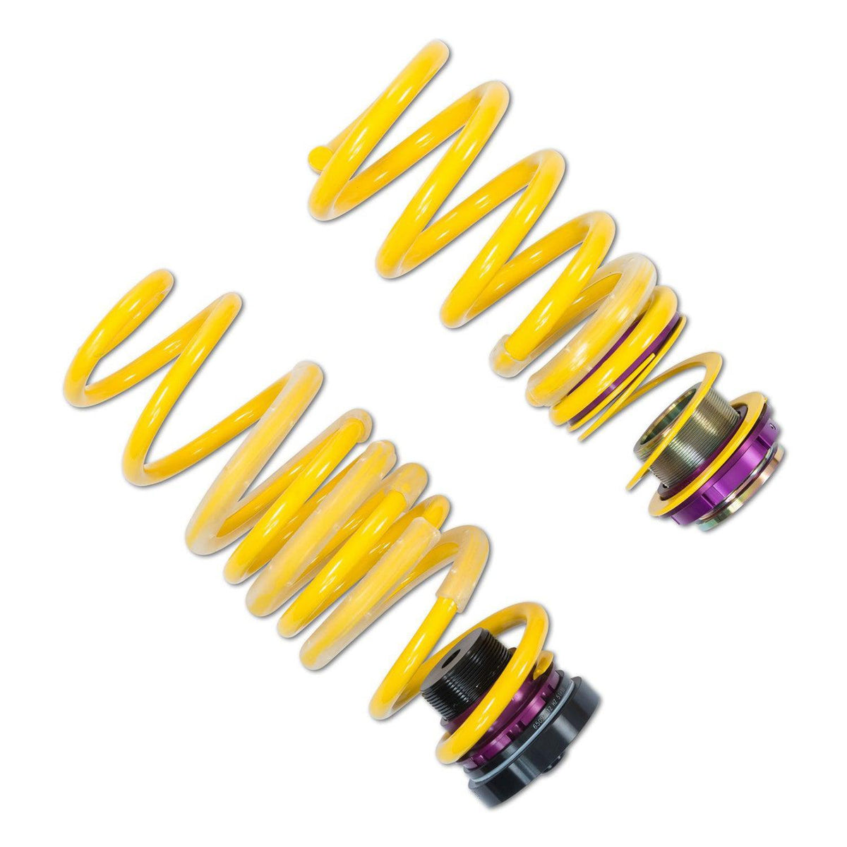 KW Suspension height adjustable lowering spring kit for Audi RS6 and RS7 C7 models, featuring coilover suspension components.