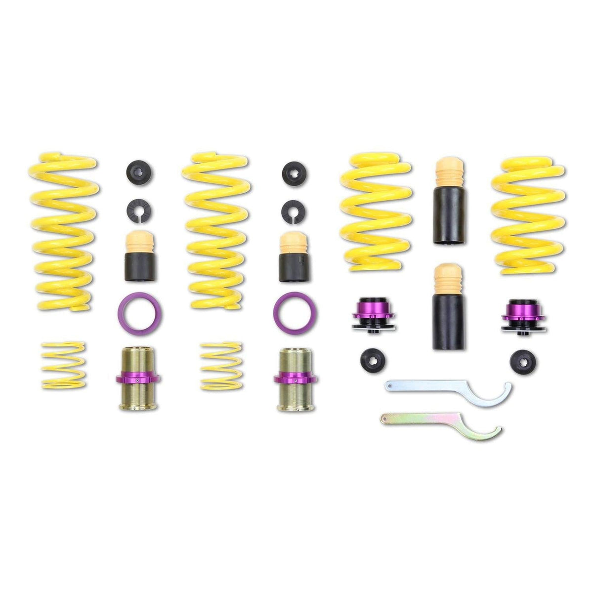 KW Suspension adjustable lowering spring kit for Audi RS6 and RS7 C8, coilovers for improved ride height and handling.
