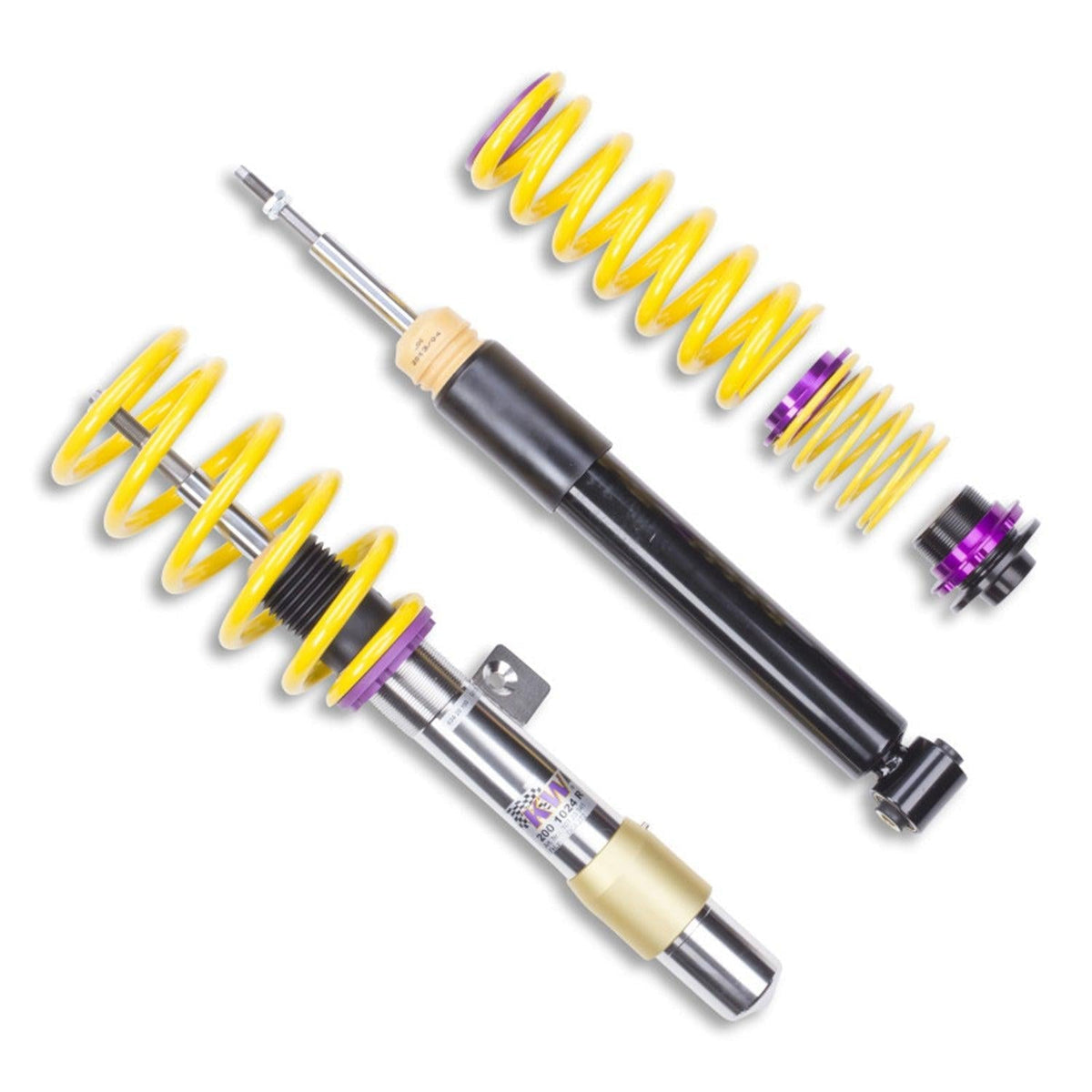 KW Suspension BMW M3 V1 coilover kit for E90/E92 non-EDC cars, featuring adjustable suspension components and coilover shocks.