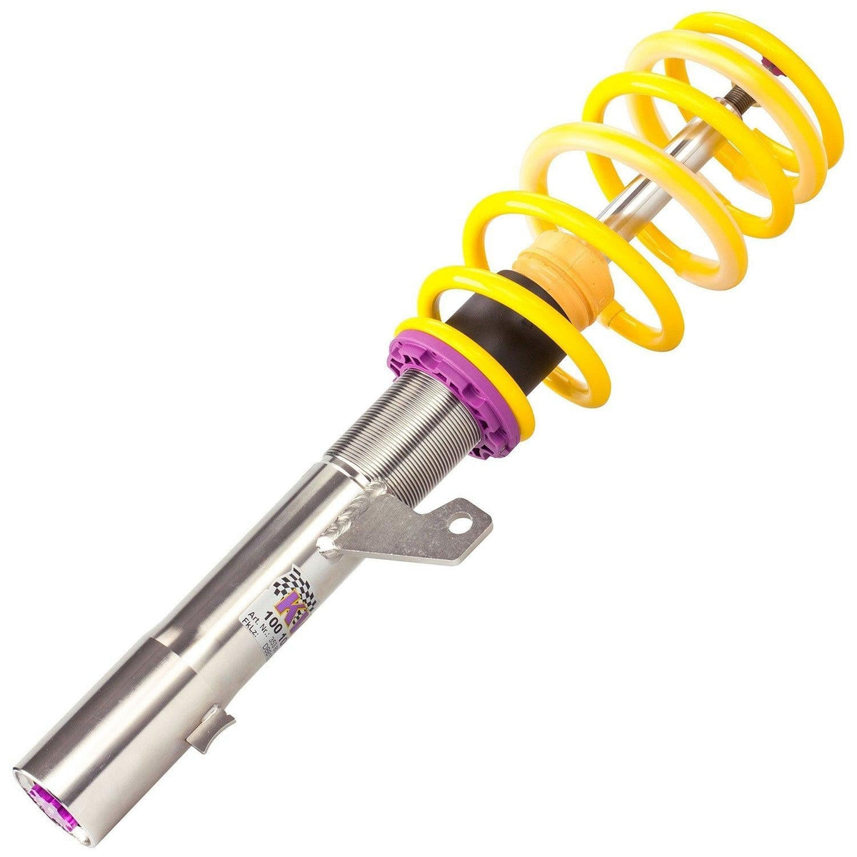 KW Suspension BMW M3 V3 coilover kit with deactivation kit installed on E90/E92 model, showcasing adjustable suspension components.