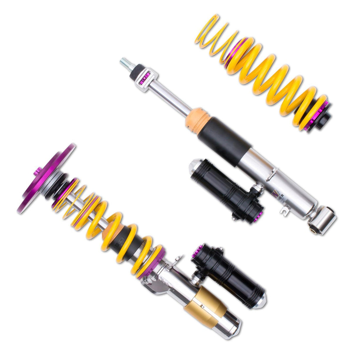 KW Suspension BMW M3/M4 ClubSport V3 coilover kit for F80/F82 models, showing shock absorbers and coil springs.