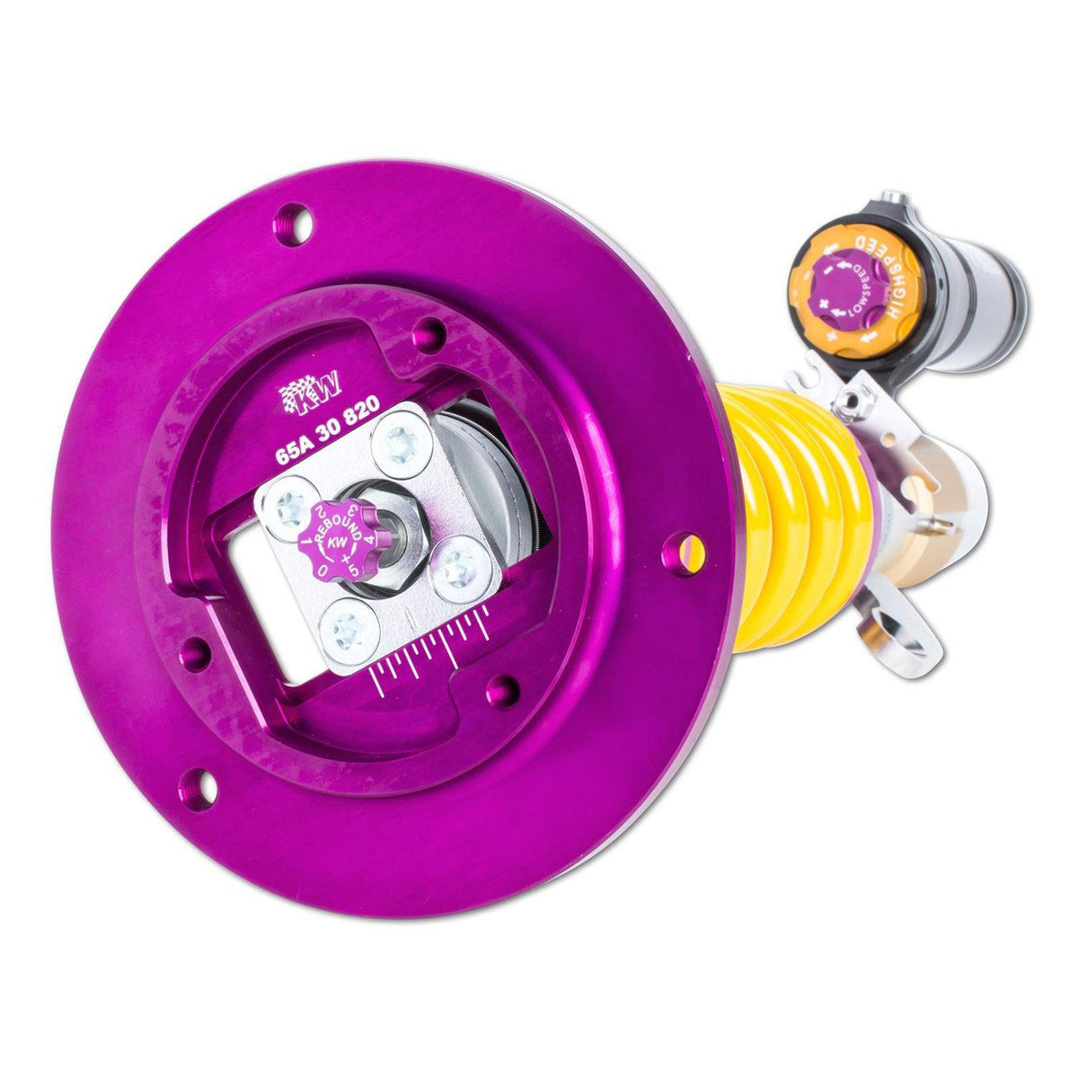 KW Suspension BMW M3/M4 ClubSport V4 coilover kit for F80/F82 models, showing adjustable shock absorbers and coil springs.