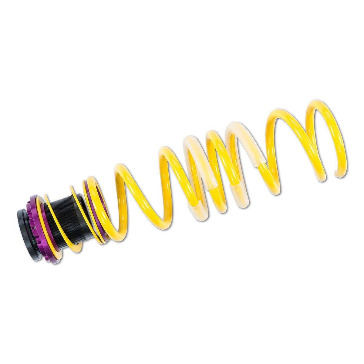 KW Suspension BMW M5 F90 height adjustable lowering spring kit with coilover suspension components visible in the image.