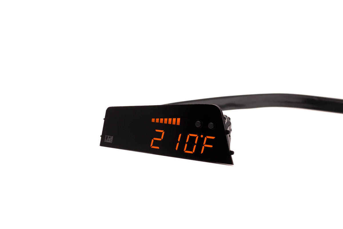 BMW 5 Series F10/F11/F07 V3 OBD2 gauge dial from P3 Gauges, showing detailed vehicle diagnostics on a sleek dashboard display.