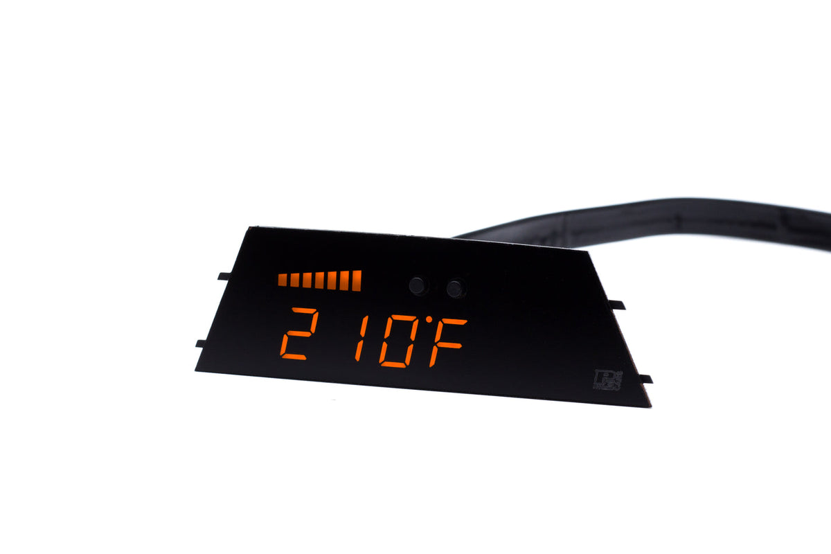 BMW 4 Series (F3X/F8X) 2011-2019 P3 Gauges V3 OBD2 gauge cluster with digital display and dial indicators inside a vehicle.