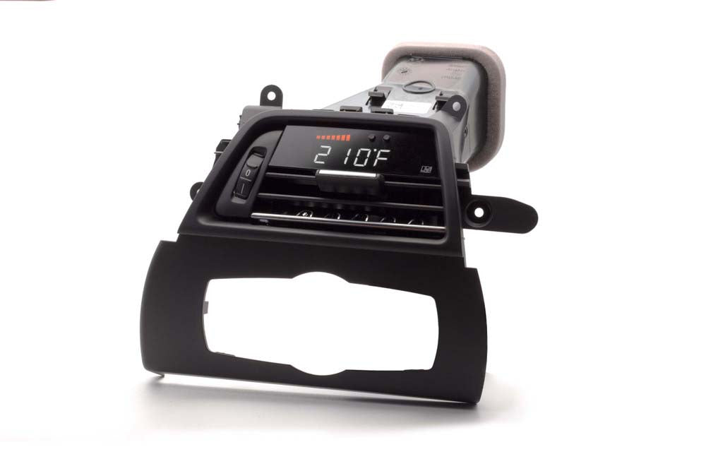 BMW 6 Series F12/F13/F06 V3 OBD2 gauge dial by P3 Gauges, close-up of the digital display and colorful gauge face.